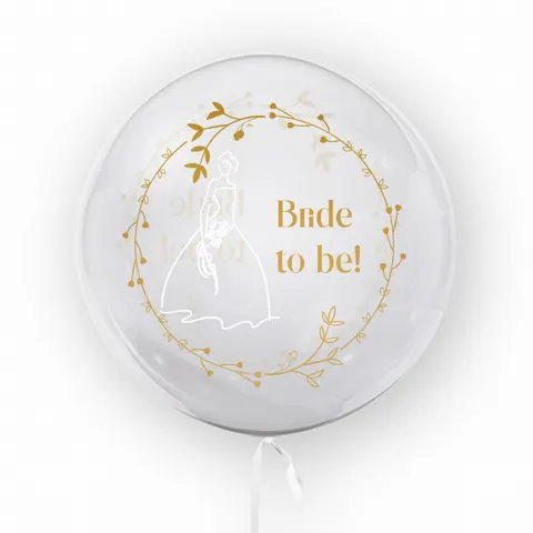Tuban. Balon przejrzysta kula crystal BALON 45 CM – "BRIDE TO BE 2"