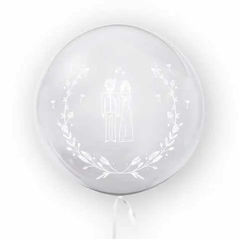 Tuban. BALON 45 CM – "MŁODA PARA" - transparentna kula, crystal