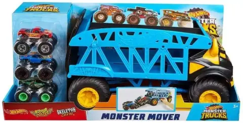 Hot Wheels Transporter Monster Mover + 3 auta