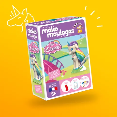 Mako Figurki Tęczowy Jednorożec 39108 Gipsowe Figurki dla Dzieci
