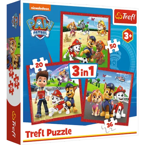 Puzzle 3w1 Wesołe pieski Psi Patrol TREFL