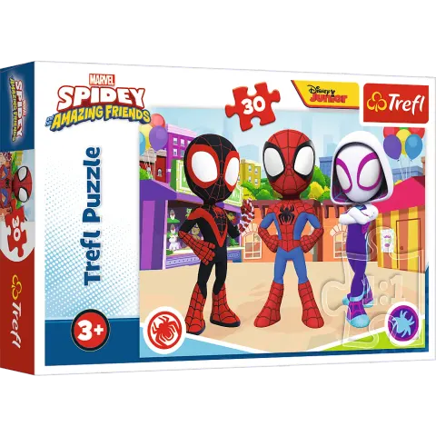 Puzzle 30 elementów Przygody Spidey'a i przyjaciół TREFL dla dzieci 3 lata+