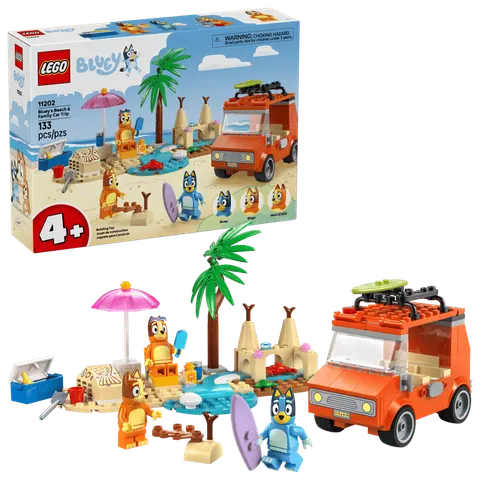 LEGO Bluey Blue i rodzinna wycieczka samochodem | 11202