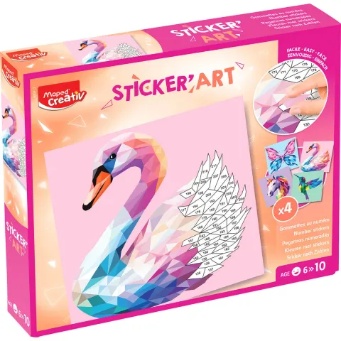 Maped Creativ Sticker Art - przyklejanie po numerach Łabędź