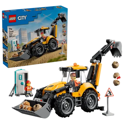 LEGO City #60480 Żółta koparko-ładowarka