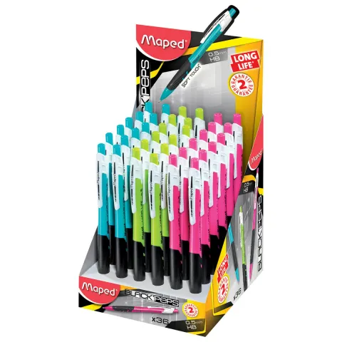 Ołówek automatyczny Black’Peps long life 0,5 mix 3 kolorów Maped