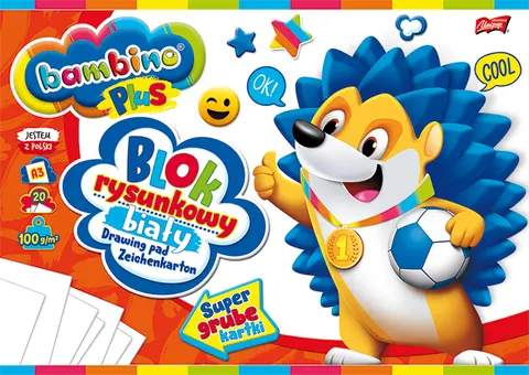 Blok rysunkowy BAMBINO PLUS A3, 20 kartek