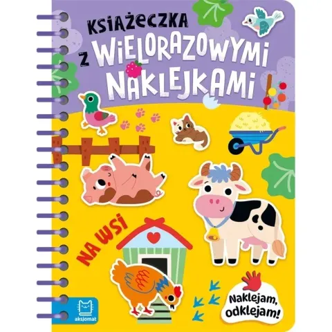 Książeczka z wielorazowymi naklejkami. Na wsi