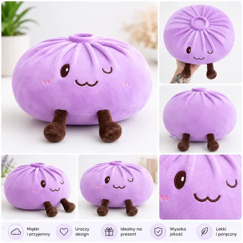 Poduszka Maskotka Pieróg Dumpling 25 cm – Miękka Przytulanka Kawaii