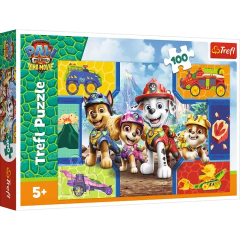 Puzzle 100 Psiaki i dinozaury TREFL
