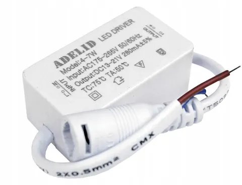 Zasilacz do LED driver 4-7W 13-21V 300mA