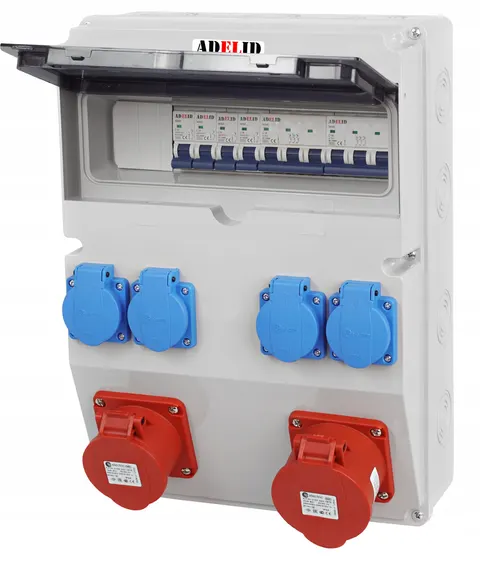 Rozdzielnica RSP 2x 16A 5P, 4x 230V, zabezpieczona 16A