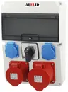 Rozdzielnica RSW 1x 32A 1x 16A 5P, 2x 230V, z łącznikiem L-0-P