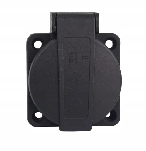 Gniazdo Tablicowe Wtyczkowe Czarne 16A 230V IP54