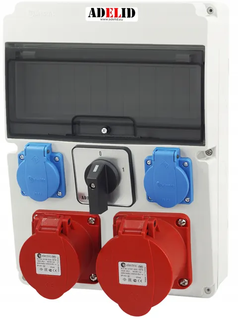 Rozdzielnica RSW 22x 32A 4P, 2x 230V, z łącznikiem 0-1