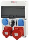 Rozdzielnica RSW 2x 16A 4P, 2x 230V, z łącznikiem L-0-P