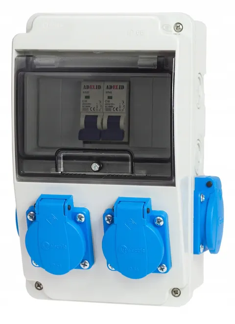 Rozdzielnica budowlana zabezpieczona RSK 4x 230V 16A