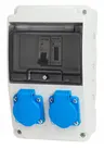 Rozdzielnica budowlana zabezpieczona RSK 2x 230V z licznikiem 1F 16A