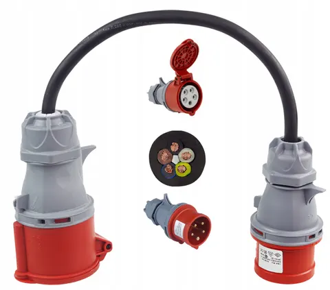 Adapter Siłowy Redukcja Przejściówka 16A na 32A 5P