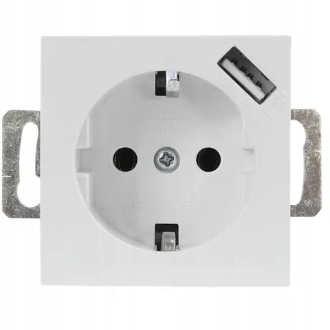 QUADRA Gniazdko Elektryczne Schuko Podtynkowe USB