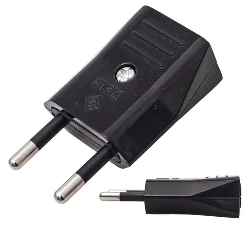 Wtyczka Płaska 230V Skręcana Elegance Czarna IP20