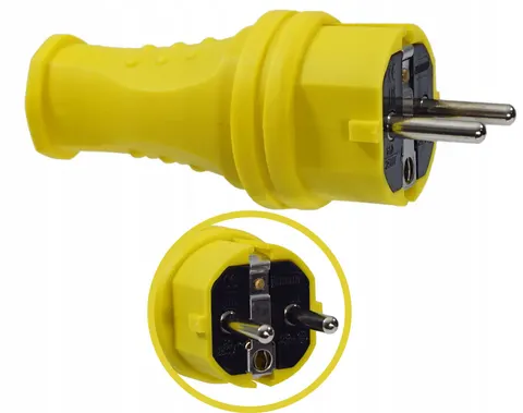 Wtyczka gumowa 16A 230V IP44 hermetyczna 4 kolory