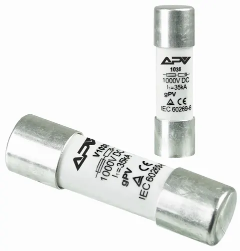 WKŁADKA BEZPIECZNIKOWA SREBRNA WZMOCNIONA 10x38 32A 1000V DC gPV