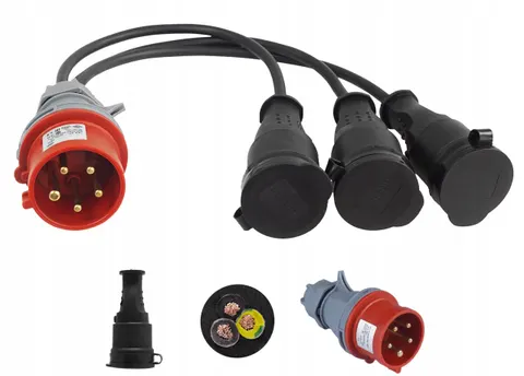 Adapter Siłowy Trójnik Redukcja Przejściówka 16A