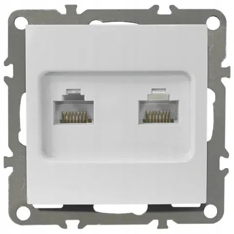 QUADRA Gniazdo Komputerowe Podwójne Lan RJ45x2