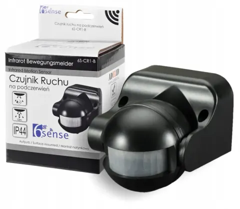 Ścienny Czujnik Ruchu Zmierzchu PIR Zewnętrzny Led