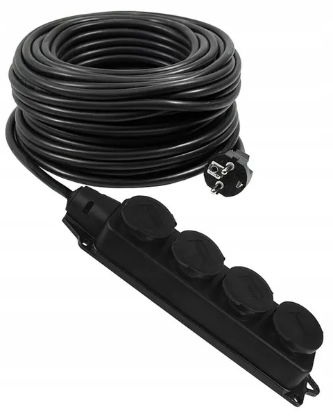 Przedłużacz 15m 3x1,5 230V 4 Gniazda IP44 H05VV-F