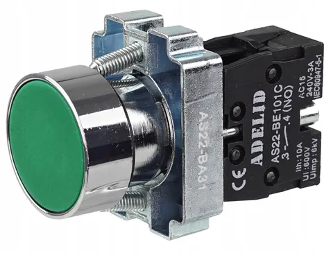 Przycisk sterowniczy zielony start metal BA31