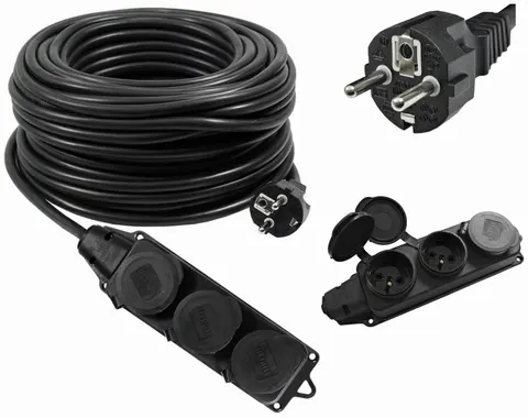 Przedłużacz Budowlany 25m 3x2,5 230V IP44 Trójnik