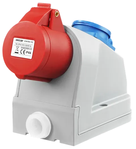 Gniazdo Siłowe Stałe Kombi 16A 4P + 230V IP44 16/4