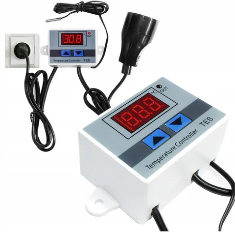 Sterownik regulator temperatury 230V gniazdo wtyk