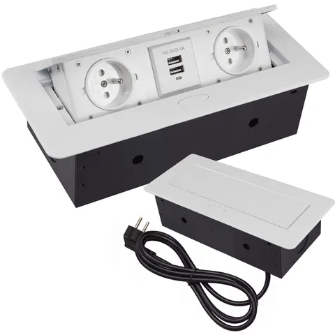 Gniazdo Chowane W Blat Nablatowe + 2 Usb Gniazdko
