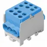 Blok Rozdzielczy Zacisk Odgałęźny 1x25 2x16 niebieski na szynę TH35 1x100A