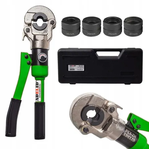 Praska zaciskarka hydrauliczna ręczna do rur PEX 10T MATRYCE PERT U 16 - 32