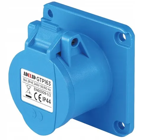 Gniazdo siłowe tablicowe proste camping 16A 3P 230V 16/3 SIŁA IP44