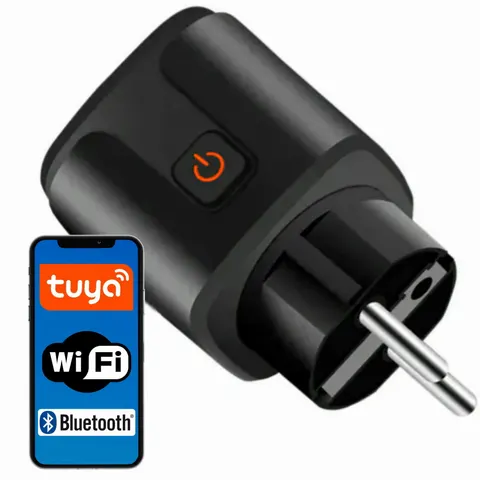 Inteligentne gniazdko gniazdo wifi watomierz TIMER licznik Smart TUYA 16A CZARNE