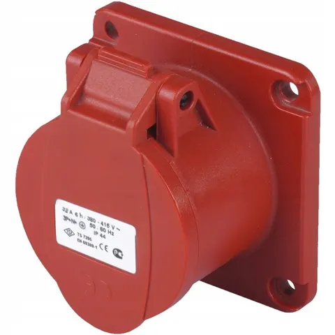 Gniazdo siłowe tablicowe proste 32A 5P 415V 32/5 SIŁA IP44