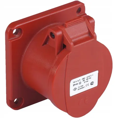 Gniazdo siłowe tablicowe proste 16A 5P 415V 16/5 SIŁA IP44