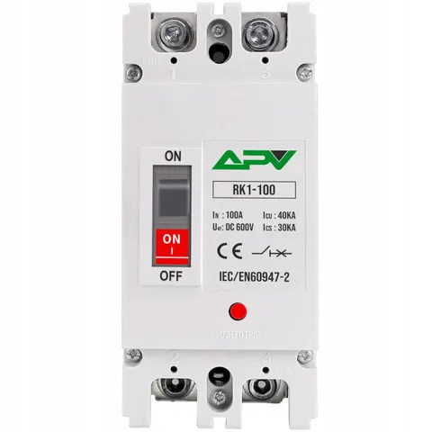 WYŁĄCZNIK OBWODU SOLARNEGO PRĄDU STAŁEGO BEZPIECZNIK 600V DC MCCB 100A RK1