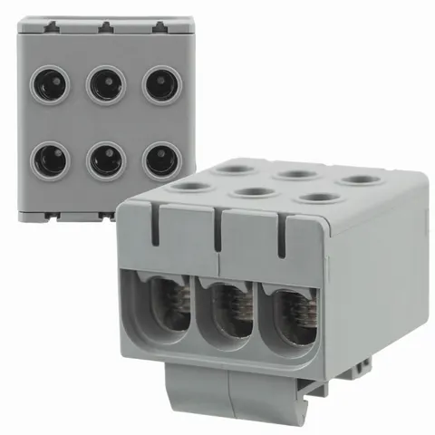Złączka Szynowa Potrójna Szara 6x 2,5-50mm2