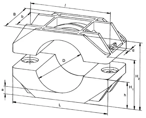 Uchwyt kablowy typu KR 100/130 - Id technik
