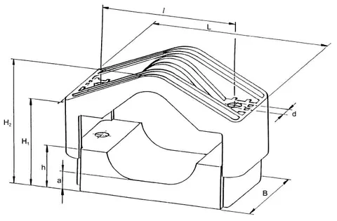 Uchwyt kablowy typu KP 51/64 - Id technik