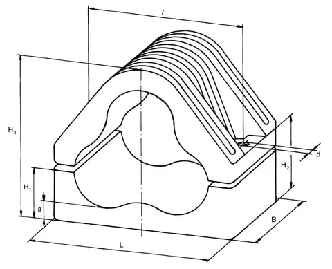 Uchwyt kablowy typu KH 95/107 - Id technik