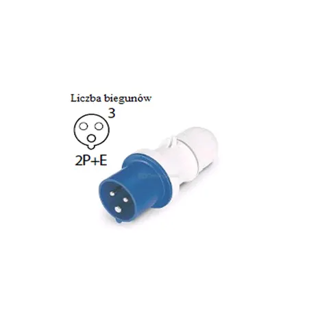 Wtyczka prosta OPTIMA skręcana 2P+E 32A IP44 6h/200-250V- SCAME