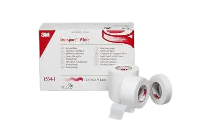 Przylepiec włókninowy biały na rolce 2,5 cm x 9,1 m Transpore White