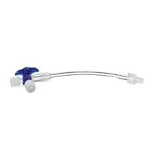 Kranik trójdrożny z przedłużaczem 75 cm niebieski Discofix C